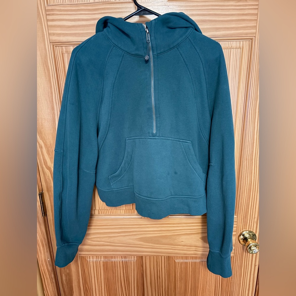 Lululemon green teal Half-Zip Hoodie